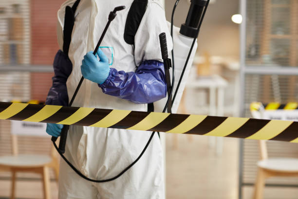 Professional Biohazard Cleanup technician working in Middleboro, MA